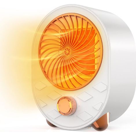 Chauffage Céramique 1000W, Thermostat Réglable, 2 Vitesses, Sécurité Surchauffe & Anti-bascule, Radiateur Soufflant Électrique (1/5)