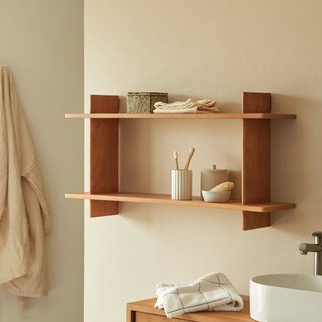 Tikamoon Isaia Étagère en manguier H 45 cm × L 90 cm × P 18 cm (1/5)