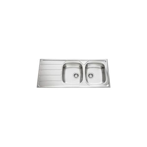 Évier de cuisine Inox mini-structure Montebello - L 1160 x l 500 x P 160 mm - sous-meuble 80 cm - Aquatop (1/3)