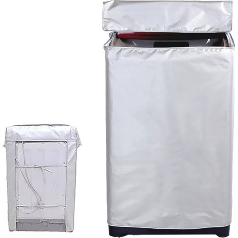 Housse de protection lave-linge top-loading, housse étanche anti-UV en polyester satiné, 65x65x103 cm, fermeture zip (1/5)