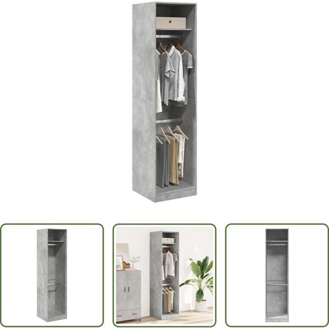 Holzwerkstoff -  Kleiderschrank Betongrau 50x50x200 cm Holzwerkstoff (1/5)