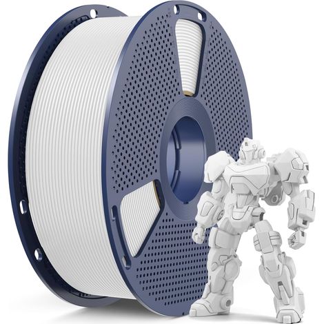 PETG Filament 1.75 mm, Haute Résistance Filament d'imprimante 3D PETG, Durabilité et flexibilité inégalées, 1KG, Blanc