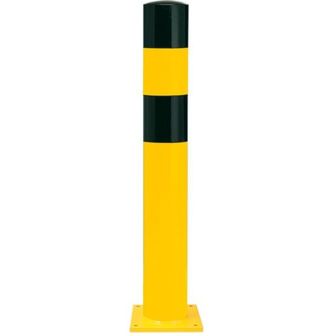 Protection contre les chocs de borne Moravia L acier noir/jaune 159 x 1200 mm pour montage sur goujon (1/5)