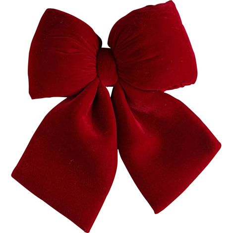 Bow - Christmas Tree Topper - Hanging Ornament - Red Gold Plaid Fabric - For Tree Front Door Mantel - 13 Inch - 1 Piece (1/2)