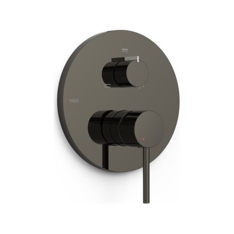 Mitigeur douche pour boîtier encastré Rapid‑box 3 voies Noir Métallisé - TRES 26227310KM (1/2)