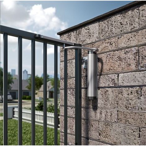 Locinox – Ferme-portail hydraulique pour installation murale à 90° – Bras en aluminium anodisé – Force de fermeture réglable – Design compact