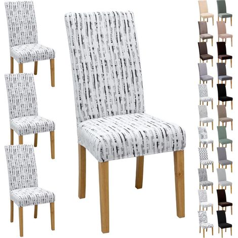 Stuhlbezüge 4/6 Stück, Jacquard, weich, elastisch, für Esszimmer, Küche, Büro (1/5)