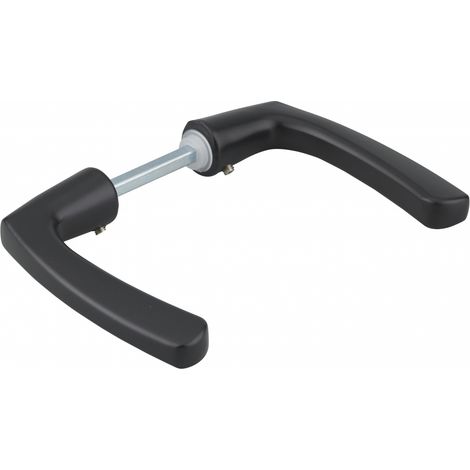Thirard – Béquille double pour porte 70mm – Aluminium fondu noir – Installation facile avec vis pointeau – 1 portée, carré 6mm
