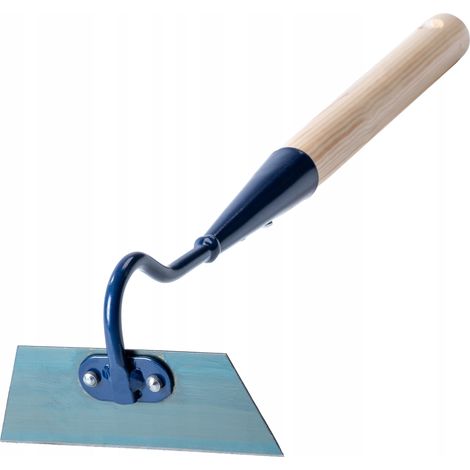 KADAX Gartenhacke aus Metall mit Holzstiel, Trapezform, 14 cm. kurz