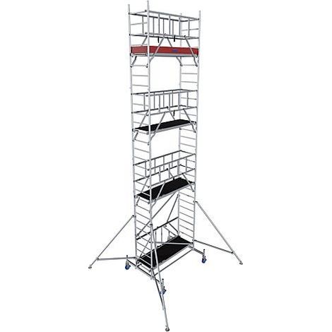 Échafaudage pliant en aluminium MONTO ProTec XS, hauteur de travail env. 8,80 m