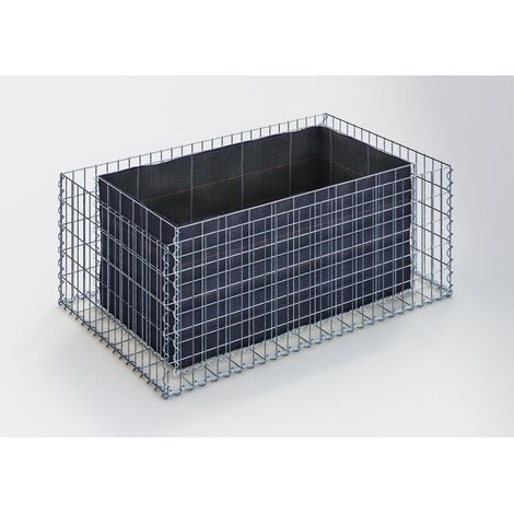 Gabiondeco - Jardinière en Gabion. 130 cm x 50 cm x 80 cm (L x H x P). taille des mailles 5 x 10 cm. Épaisseur des parois 10 cm - Made in Germany (1/3)