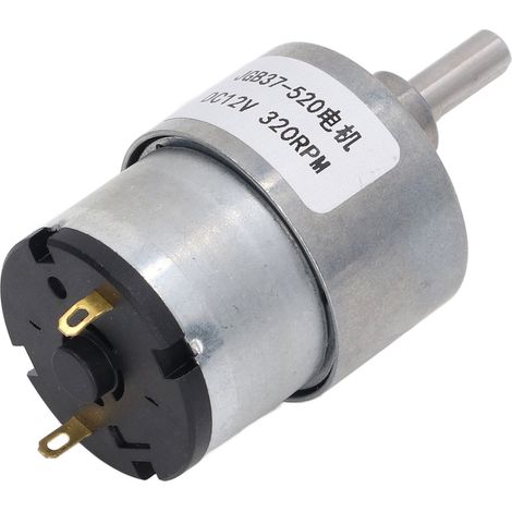 Getriebemotor DC 12V Drehzahlreduzierungsgetriebemotor mit Hall-Encoder für Roboteranlagen 320 U/min (1/5)