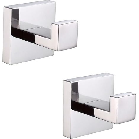 Bathroom Wall Hook, SUS 304 Stainless Steel Square Wall Hook, Towel Hooks, Bathrobe, Kitchen (1/5)