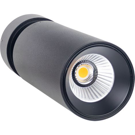 Proiettore LED doppio medio 20W 1500lm regolabile Ø6,5x19,8cm nero 30000 ore SECOM