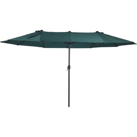 Sombrilla Doble Extragrande Parasol para Terraza Patio o Jardín Protección Solar Verde (1/6)