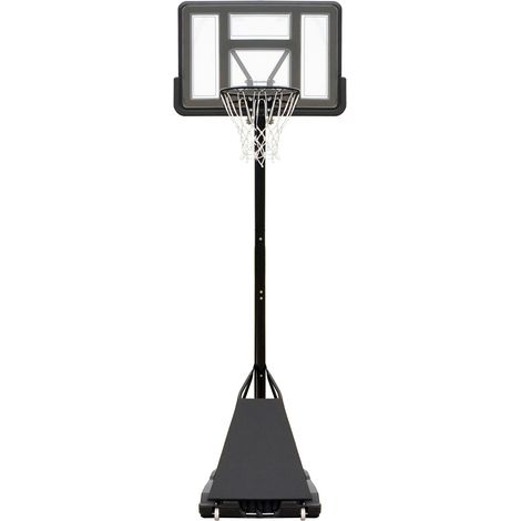 Canestro da Basket Esterno Altezza Allungabile 245-305 cm Base Zavorrabile Nero (1/2)