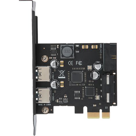 Carte d'extension STW3002 PCI Express PCIE vers USB 3.0 20 broches pour ordinateur de bureau (1/5)