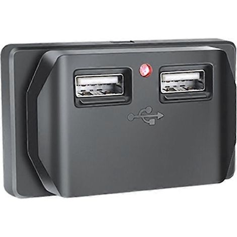 Chargeur de voiture double USB, prise 12V/24V pour voitures, bateaux et bus (1/5)