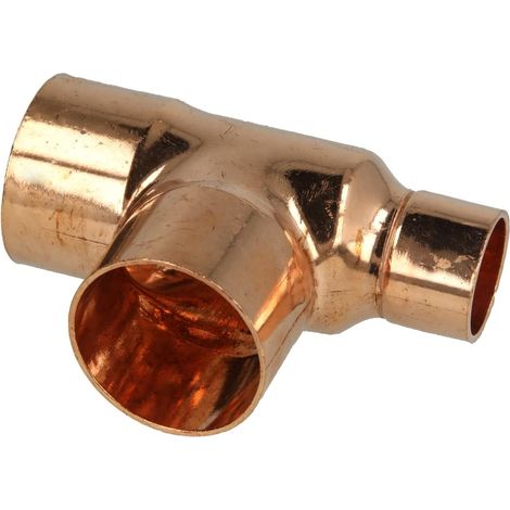 Raccord à braser cuivre té réduit 35 x 35 x 22 mm