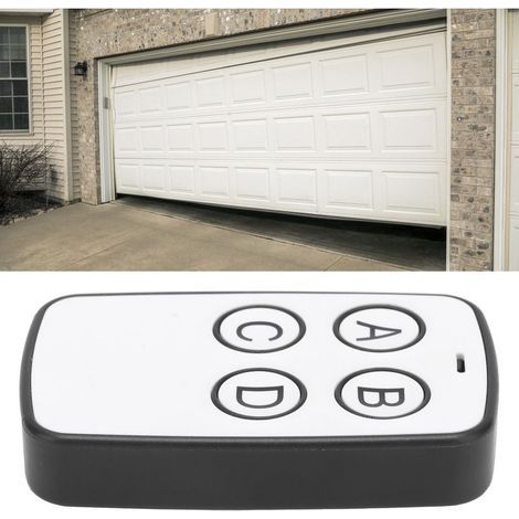 Télécommande Universelle 4 Touches Clonage 315MHz pour Portail Garage Porte Roulante Électrique ABS Noir (1/5)