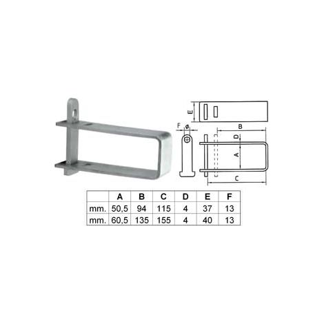 CRAVATTA BLOCCACANCELLO IN ACCIAIO PAL24- - piccola (PAL240064) - 1 blister CORBIN