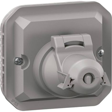 Adaptateur Plexo pour prise RJ45 Mosaic - composable gris (069581L)