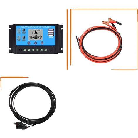 Cable solar de 3 metros de longitud, de cobre, con kit de accesorios. (1/2)