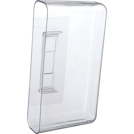 Organisateur mural en plastique robuste, conception transparente, support de télécommande facile à installer pour chambre à coucher et salon, grand (8,9x4,7x2,0 pouces) (1/5)