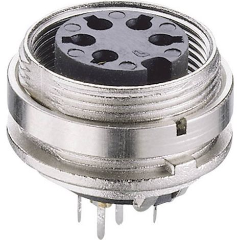 Lumberg KGR 81 Connettore circolare DIN Presa verticale Numero Poli (num): 8 Argento 1 pz.