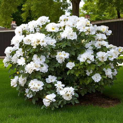Gardenaria Rosa paesaggistica 'White Knock Out' Meilland - Rosa da giardino - Altezza: 30/40 cm (vaso19) (1/2)