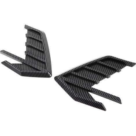 Paire d'autocollants de garniture d'aération latérale pour A7 S7 4K8 2018-2020, style fibre de carbone, couvercle de ventilation auto adhésif, remplacement extérieur noir. (1/5)