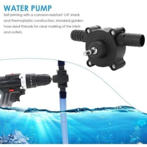 Pompe à Eau pour Jardin Domestique Mini Pompe à Eau Pompe de Forage Électrique Auto-Amorçante Portable avec Tige de 6. 35Mm