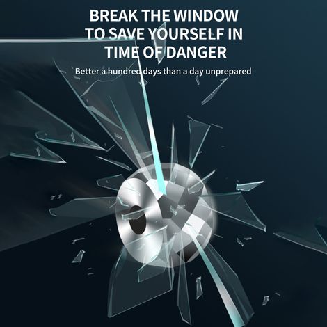 Bracciale per rompere la finestra per auto, acciaio al tungsteno, strumento di sicurezza automobilistica, braccialetto per fuga di emergenza (1/5)