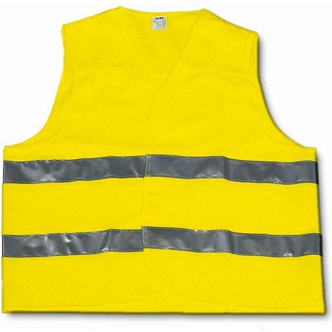 Gilet de sécurité jaune à 2 bandes rétro réfléchissantes (1/2)
