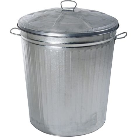 Bidone Immondizia Acciaio Domus Galvanizzato Lt 35 cm 38X31 H.cm 37 (1/2)