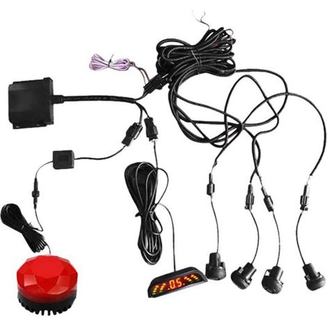24V right-side blind spot radar for heavy vehicles, right-side radar sensor for trucks, crescent-shaped audible warning, audible and visual warning lights (1/5)