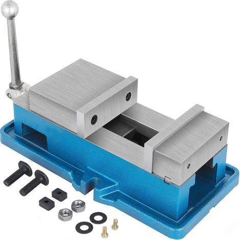 Étau de Perçage de Fraisage, Ouverture 125 mm Précision Étau de Serrage 24 KN d'établi Hauteur 110 mm Serre-Joint Établi Accessoire Principal pour Fraiseuse de Précision et Machine NC/CNC (1/5)