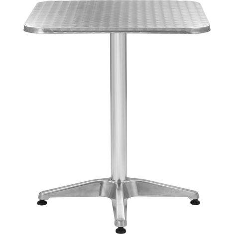 Table de jardin Table d'extérieur Argenté 60x60x70 cm Aluminium (1/5)