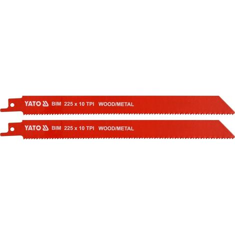 Hojas de sierra BIM 225 mm 10 TPI 2 piezas YT-33933 YATO (1/3)