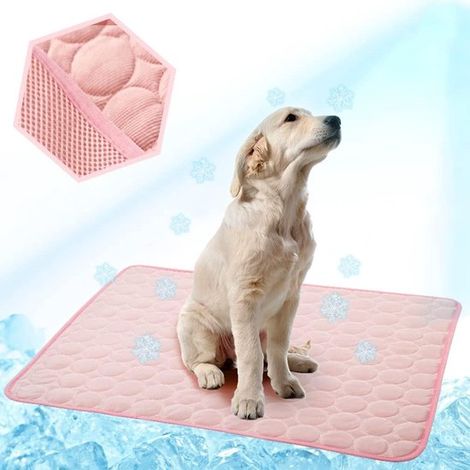 Tapis rafraîchissant pour chien - Rose, M, 50 x 62 cm - Tapis rafraîchissant pour chat - Auto-rafraîchissant (1/5)
