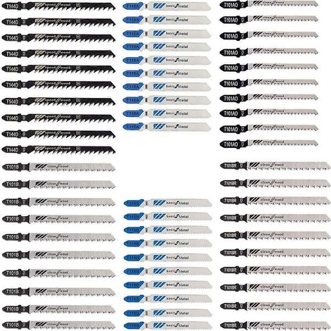 Ensemble de 60 lames de scie sauteuse pour bois (photo couleur) (1/5)