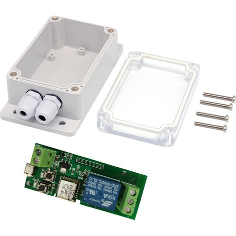 Module relais sans fil eWeLink USB DC5V Wifi, domotique avec commande à distance, minuterie, commande vocale + boîtier étanche IP66 (1/5)