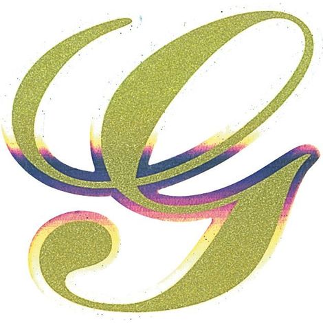 Adesivo Monogramma Lettera G, Oro Metallescente (1/4)