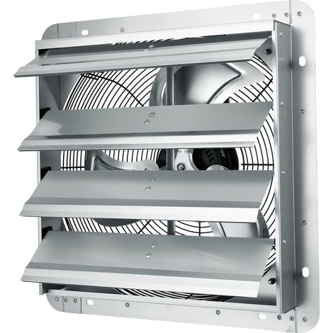 Mophorn-Abluftventilator mit Jalousie, 406 mm, Hochgeschwindigkeit, 1400 U/min, 1506 CFM, Dachbodenventilator aus Aluminium zur Wandmontage mit Wechselstrommotor