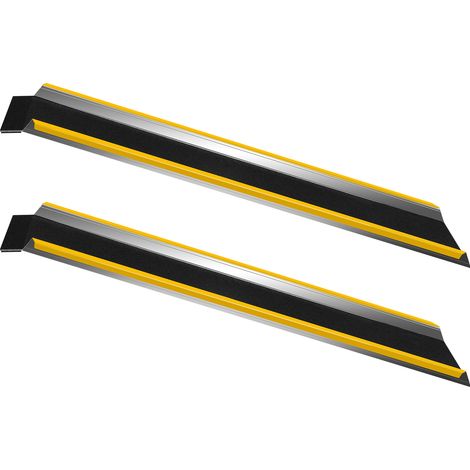 Wolketon 2X Auffahrrampe Rollstuhlrampe Verladerampe mit gelben Warnstreifen Hunderampe Auto Laderampe für Motorrad ATV Quad 300kg Pro Stück