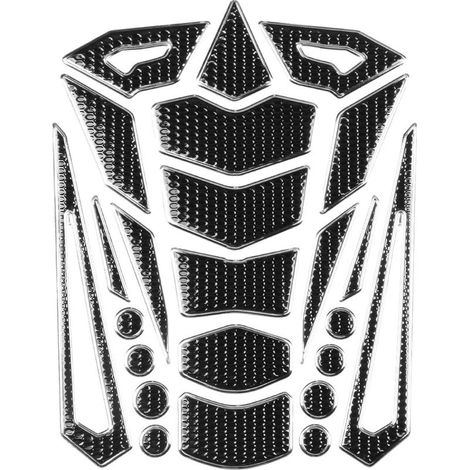 Autocollant de Protection de Réservoir de Moto pour, – Bord doré en Caoutchouc Souple pour les Pilotes Mirage (bord noir argenté) (1/5)