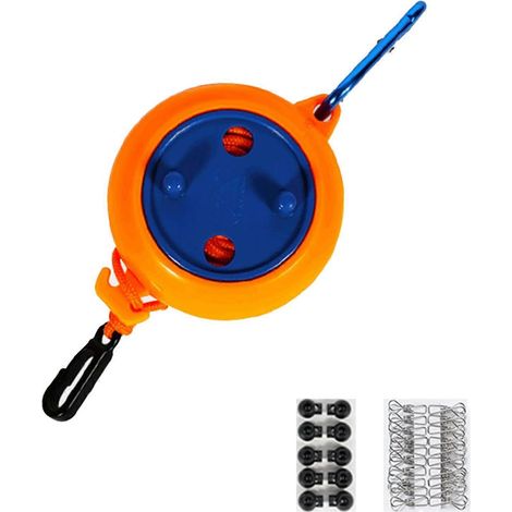 Corde à linge rétractable de voyage de 8 mètres, corde à linge portable pour le camping (1/4)