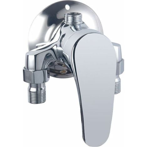 Aufputz-Brausemischer für dreieckigen Solarwarmwasserbereiter. (1/4)