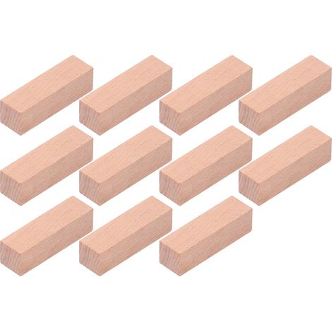 Lot de 11 blocs de bois à sculpter, tampons en bois de hêtre naturel brut, outil de sculpture DIY 7 x 2 x 2 cm, pour sculpteurs débutants et experts. (1/5)