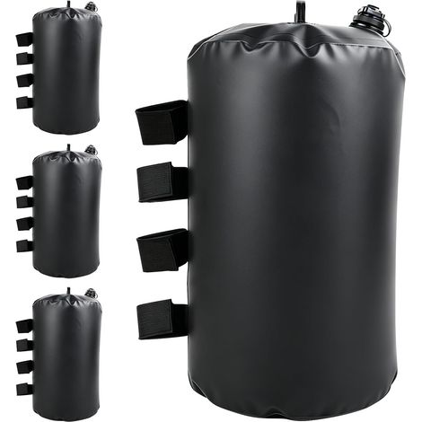 Lot de 4 Sacs de Sable pour tonnelle, Poids pour tonnelle, Noir (1/5)
